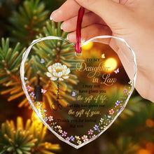 Load image into Gallery viewer, Personalized Heart Glass Ornament Custom Name Gift for Daughter-In-Law

