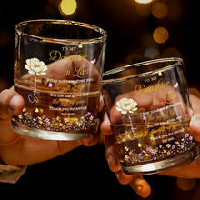 Load image into Gallery viewer, Personalized Whiskey Glass Custom Flowers Gift for Daughter-in-Law
