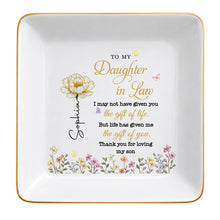 Load image into Gallery viewer, Personalized Ceramic Jewelry Dish Custom Message Gift for Daughter-in-Law
