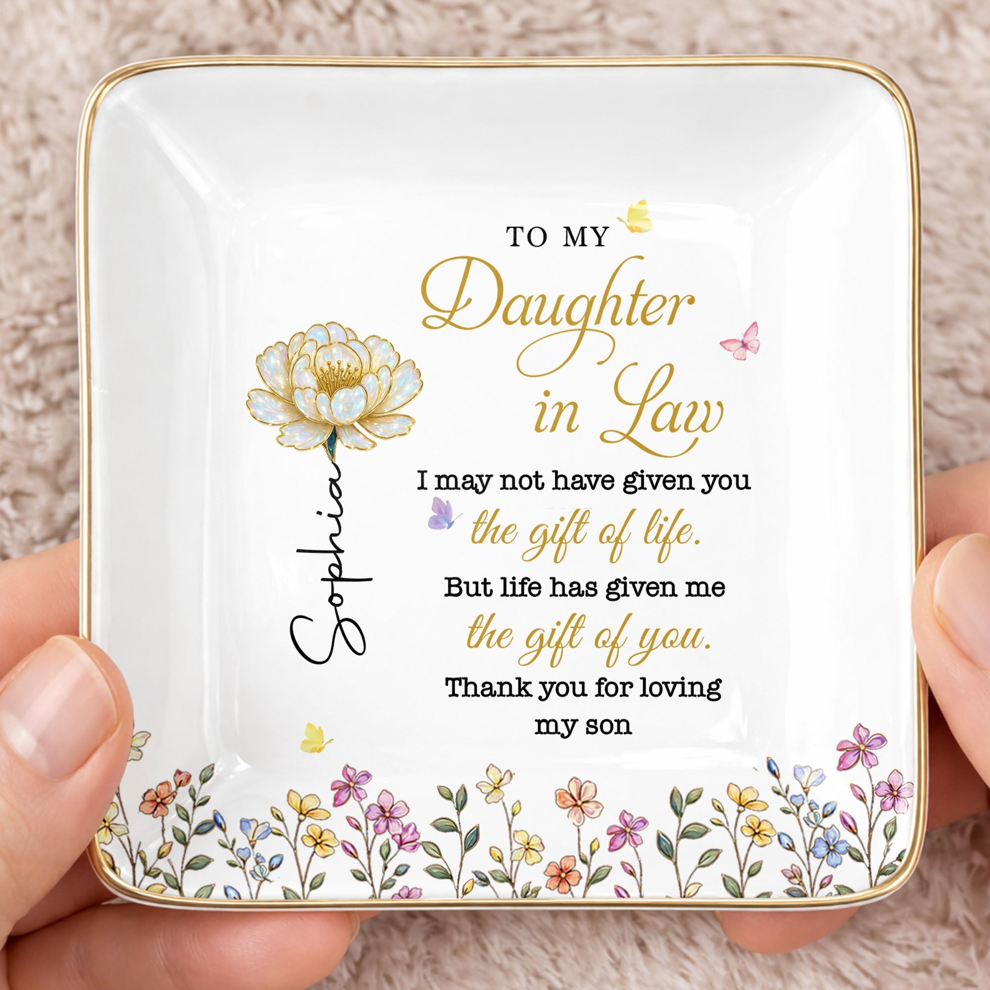 Personalized Jewelry Dish Custom Gift for Daughter-in-Law
