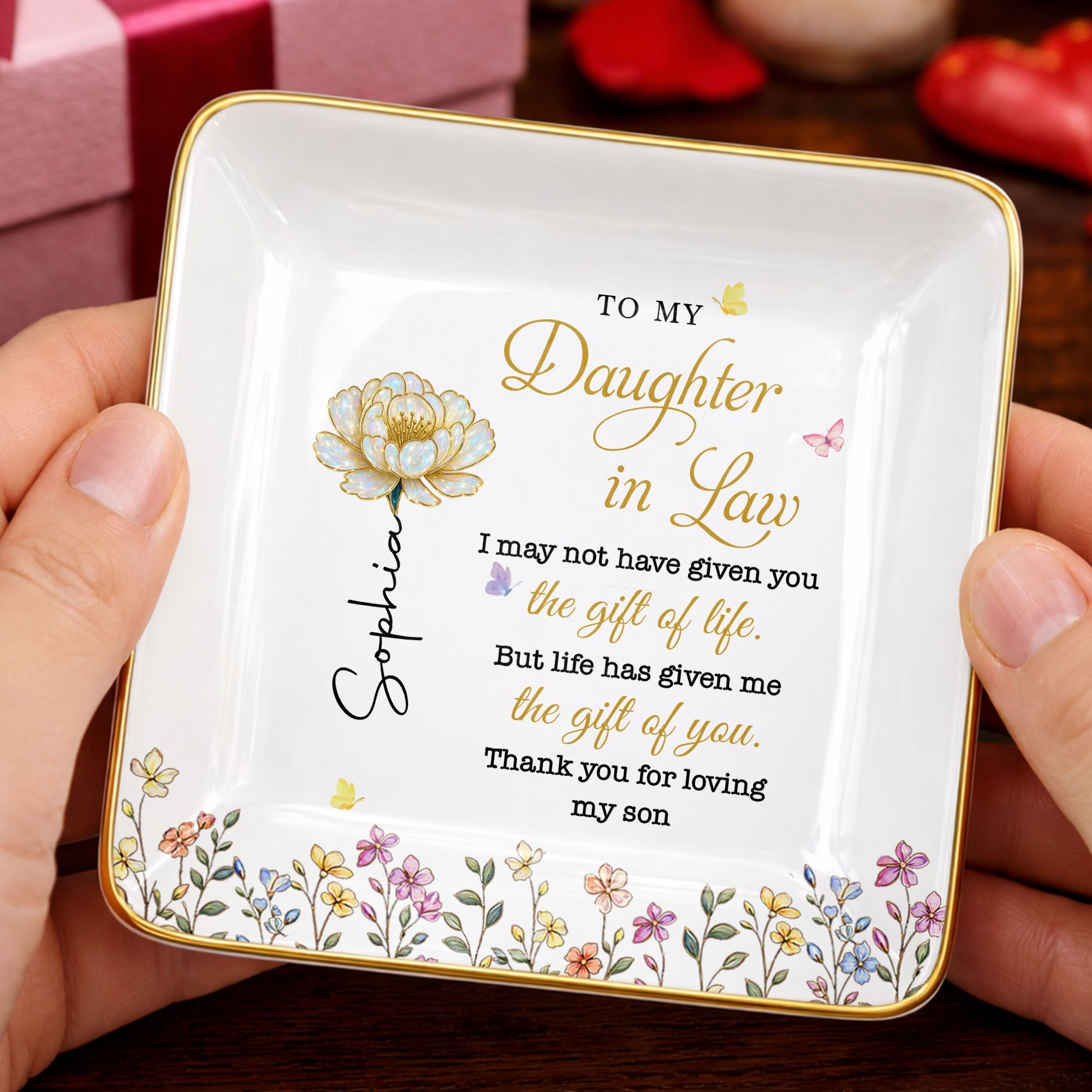 Personalized Jewelry Dish Custom Gift for Daughter-in-Law