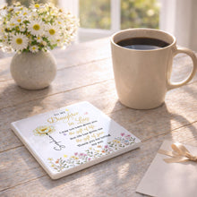 Load image into Gallery viewer, Personalized Ceramic Coaster Custom Flower Design Gift for Daughter-in-Law
