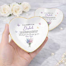 Load image into Gallery viewer, Personalized Heart Jewelry Dish Custom Name Gift for Daughter-in-Law
