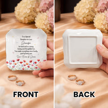 Load image into Gallery viewer, Personalized Lace Square Jewelry Dish Custom Gift for Daughter-in-Law
