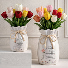 Load image into Gallery viewer, Personalized Ceramic Flower Vase Custom Gift for Daughter-in-law
