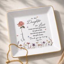 Load image into Gallery viewer, Personalized Jewelry Dish Custom Floral Gift for Daughter-in-Law
