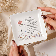 Load image into Gallery viewer, Personalized Jewelry Dish Custom Floral Gift for Daughter-in-Law
