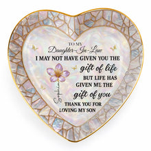 Load image into Gallery viewer, Personalized Heart Jewelry Dish Custom Name Gift for Daughter-in-Law
