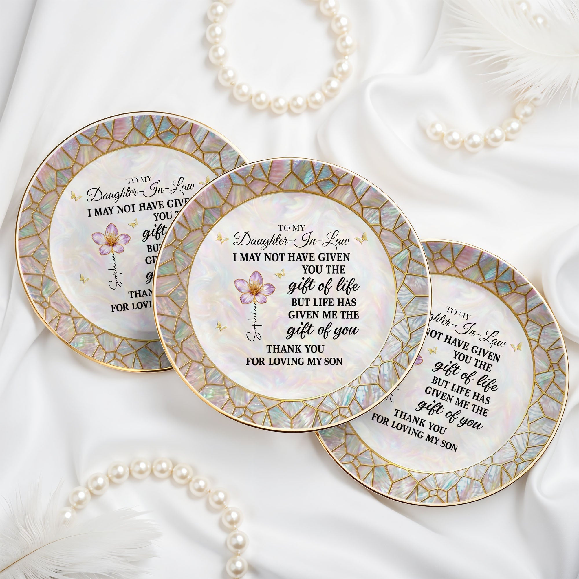Personalized Jewelry Dish Custom Message for Daughter-in-Law Gift