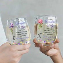 Load image into Gallery viewer, Personalized Stemless Wine Glass Custom Gift for Daughter-in-Law
