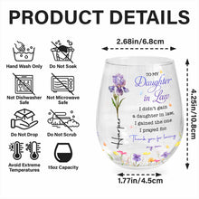Load image into Gallery viewer, Personalized Stemless Wine Glass Custom Gift for Daughter-in-Law
