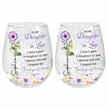 Load image into Gallery viewer, Personalized Stemless Wine Glass Custom Gift for Daughter-in-Law
