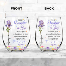 Load image into Gallery viewer, Personalized Stemless Wine Glass Custom Gift for Daughter-in-Law

