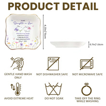 Load image into Gallery viewer, Personalized Lace Square Jewelry Dish Custom Name Gift for Daughter-in-Law
