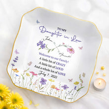 Load image into Gallery viewer, Personalized Lace Square Jewelry Dish Custom Name Gift for Daughter-in-Law
