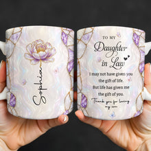 Load image into Gallery viewer, Personalized Coffee Mug Birth Month Flower Gift for Daughter-in-Law
