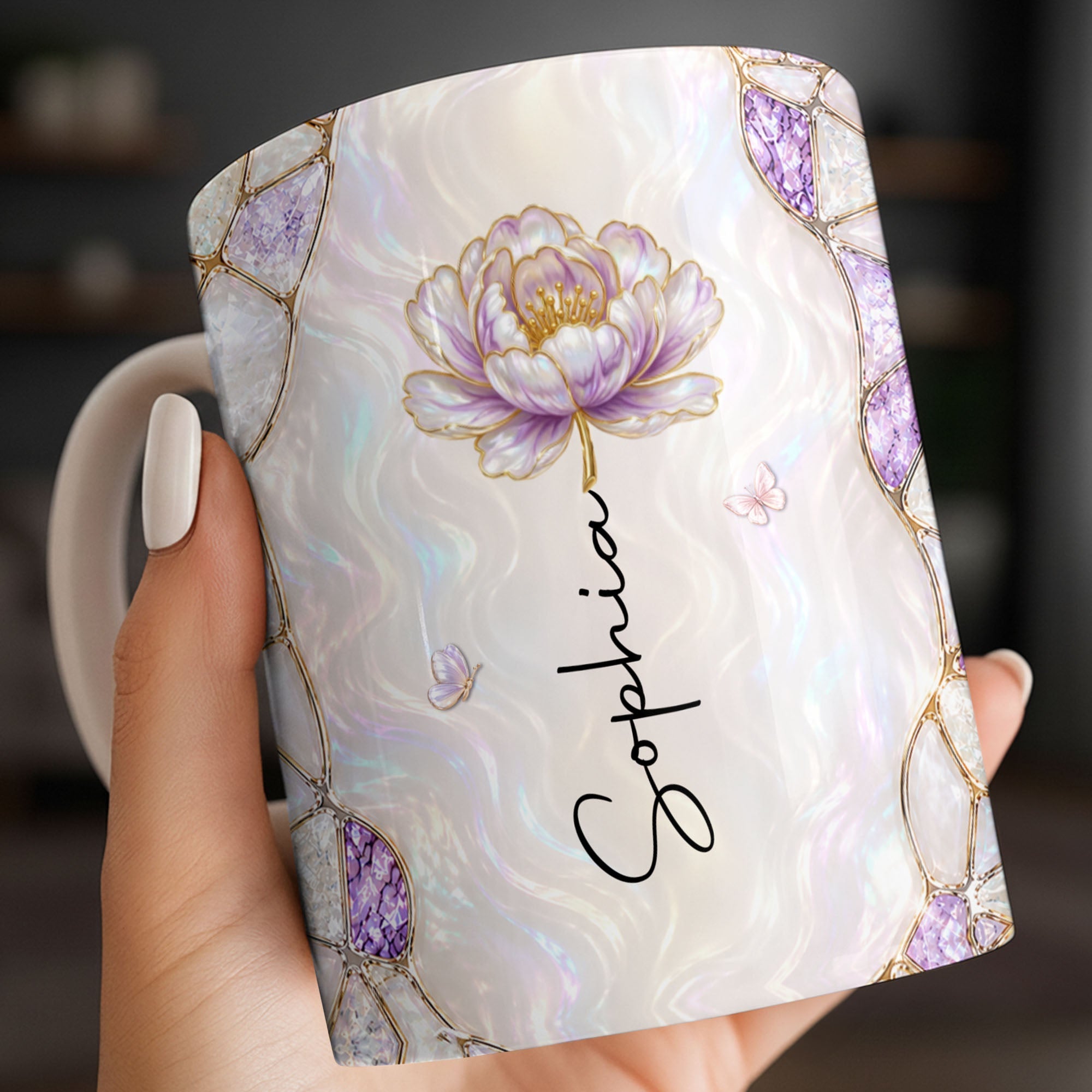 Personalized Coffee Mug Birth Month Flower Gift for Daughter-in-Law