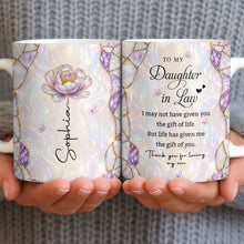 Load image into Gallery viewer, Personalized Coffee Mug Birth Month Flower Gift for Daughter-in-Law
