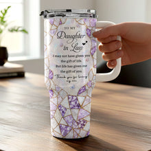 Load image into Gallery viewer, Personalized 40oz Tumbler with Birth Month Flower Gift for Daughter-in-Law
