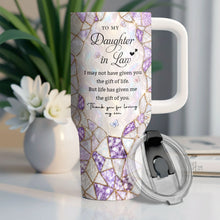 Load image into Gallery viewer, Personalized 40oz Tumbler with Birth Month Flower Gift for Daughter-in-Law
