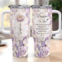 Load image into Gallery viewer, Personalized 40oz Tumbler with Birth Month Flower Gift for Daughter-in-Law
