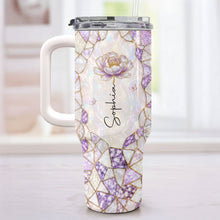 Load image into Gallery viewer, Personalized 40oz Tumbler with Birth Month Flower Gift for Daughter-in-Law

