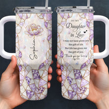 Load image into Gallery viewer, Personalized 40oz Tumbler with Birth Month Flower Gift for Daughter-in-Law
