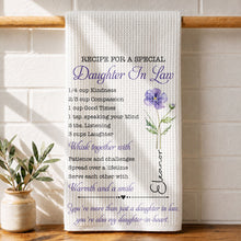 Load image into Gallery viewer, Personalized Kitchen Towel Recipe for Daughter-in-Law Gift
