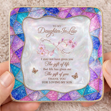 Load image into Gallery viewer, Personalized Jewelry Dish Custom Flowers Gift for Daughter-in-Law
