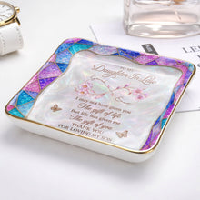 Load image into Gallery viewer, Personalized Jewelry Dish Custom Flowers Gift for Daughter-in-Law

