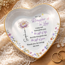 Load image into Gallery viewer, Personalized Heart Jewelry Dish Custom Name Gift for Daughter-in-Law
