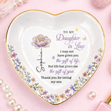 Load image into Gallery viewer, Personalized Heart Jewelry Dish Custom Name Gift for Daughter-in-Law
