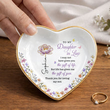 Load image into Gallery viewer, Personalized Heart Jewelry Dish Custom Name Gift for Daughter-in-Law
