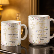Load image into Gallery viewer, Personalized Floral Coffee Mug Custom Gift for Daughter-in-Law
