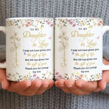 Load image into Gallery viewer, Personalized Floral Coffee Mug Custom Gift for Daughter-in-Law
