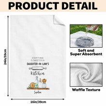 Load image into Gallery viewer, Personalized Kitchen Towel Gift for Daughter-in-Law - Custom Name
