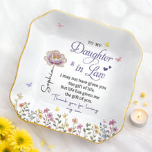 Load image into Gallery viewer, Personalized Lace Jewelry Dish Custom Gift for Daughter-in-Law
