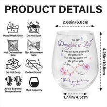 Load image into Gallery viewer, Personalized Stemless Wine Glass Custom Name Gift for Daughter-in-Law
