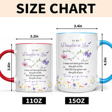 Load image into Gallery viewer, Personalized Floral Accent Mug Custom Gift for Daughter in Law

