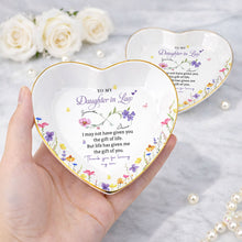 Load image into Gallery viewer, Personalized Heart Jewelry Dish Custom Name Gift for Daughter-in-Law
