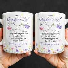 Load image into Gallery viewer, Personalized Coffee Mug Custom Flowers Gift for Daughter-in-Law
