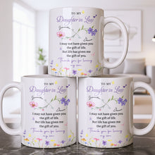 Load image into Gallery viewer, Personalized Coffee Mug Custom Flowers Gift for Daughter-in-Law

