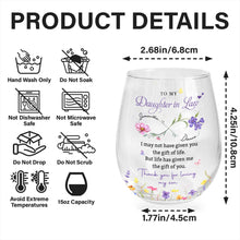 Load image into Gallery viewer, Personalized Stemless Wine Glass Custom Gift for Daughter-in-Law
