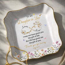 Load image into Gallery viewer, Personalized Lace Jewelry Dish Custom Name Gift for Daughter-in-Law
