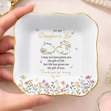 Load image into Gallery viewer, Personalized Lace Jewelry Dish Custom Name Gift for Daughter-in-Law
