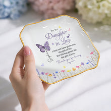 Load image into Gallery viewer, Personalized Lace Jewelry Dish Butterfly Design Gift for Daughter-in-Law
