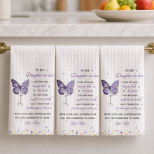 Load image into Gallery viewer, Personalized Floral Kitchen Towel Gift for Daughter-in-Law
