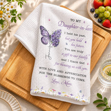 Load image into Gallery viewer, Personalized Floral Kitchen Towel Gift for Daughter-in-Law
