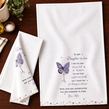 Load image into Gallery viewer, Personalized Floral Kitchen Towel Gift for Daughter-in-Law
