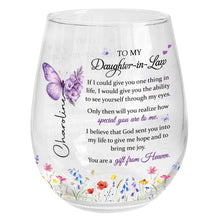 Load image into Gallery viewer, Personalized Stemless Wine Glass For Daughter-In-Law Gift
